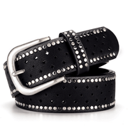 Women's casual PU belt with oval buckle, view 9 - MRSLM