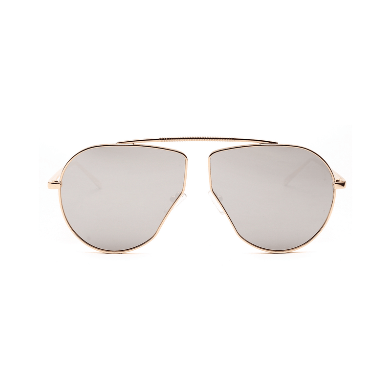 women's polygonal metal frame sunglasses, view 5 - MRSLM
