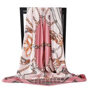 retro silk satin square scarf, view 5 - MRSLM
