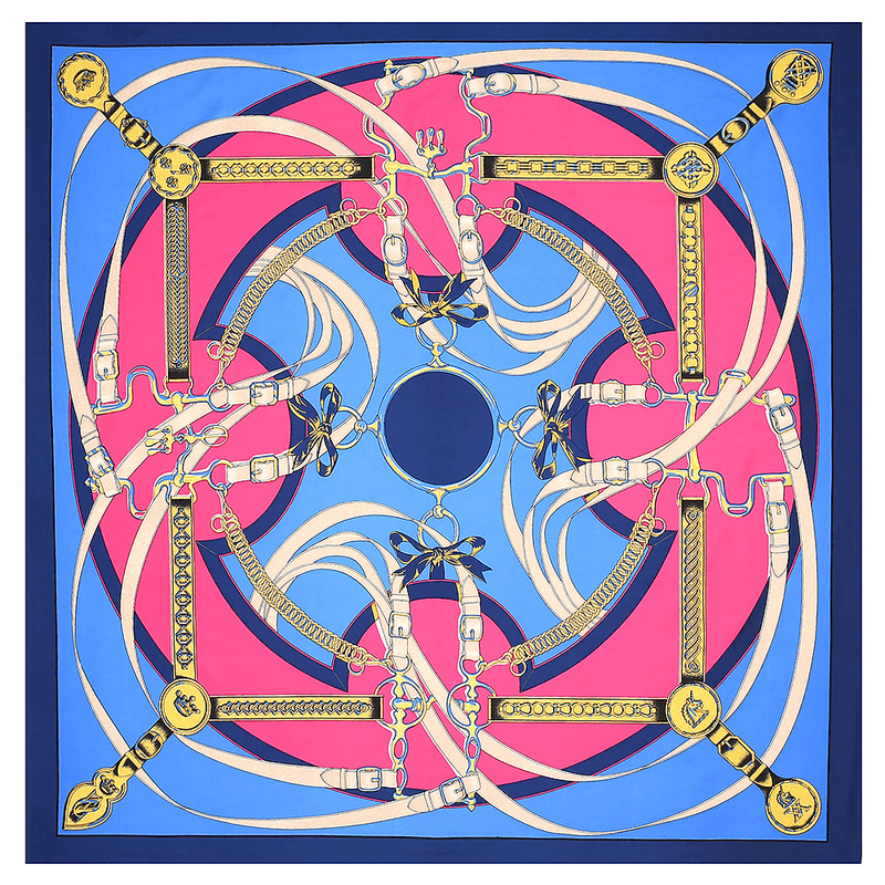 Large printed square scarf, view 3 - MRSLM