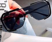 one-piece large frame metal sunglasses, view 4 - MRSLM