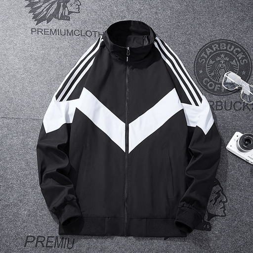 thin stand collar zip jacket, view 3 - MRSLM