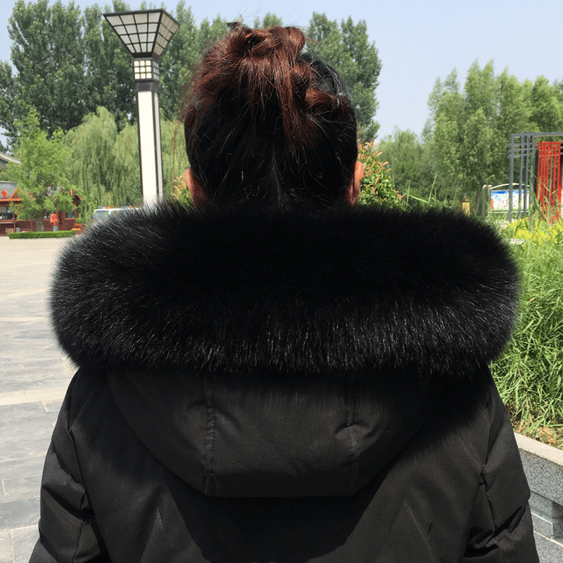 fox fur collar scarf, view 13 - MRSLM