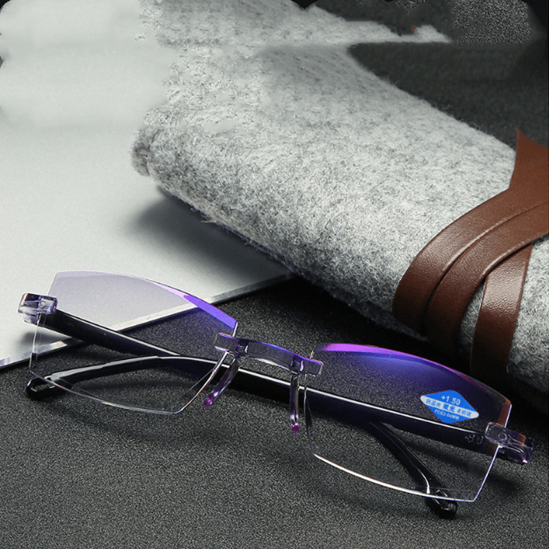 diamond cut anti-blue light reading glasses, view 5 - MRSLM