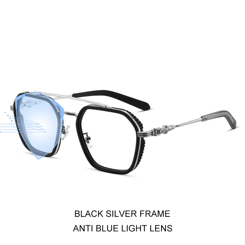 retro double beam glasses frame, view 4 - MRSLM