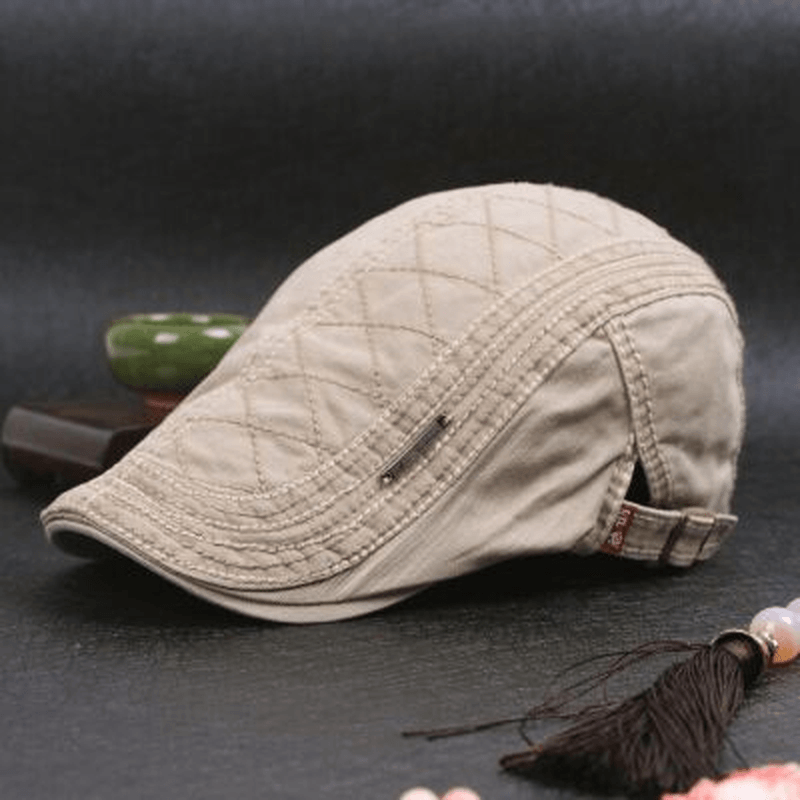 men's pure cotton English style beret, view 2 - MRSLM