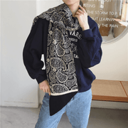 Cashew flower knit scarf, view 3 - MRSLM