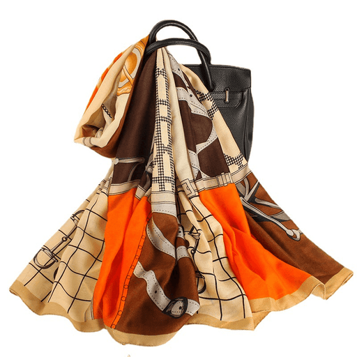 Mid-length plaid shawl scarf - MRSLM