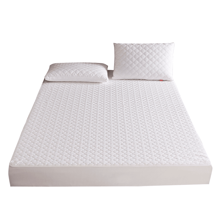 Multi-Size Washable White Quilted Mattress Covers Waterproof Protector Pad with Tightly-Elastic Bands Bedding Sets Protective Cover - MRSLM