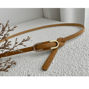 Women's thin pigskin belt, view 5 - MRSLM