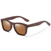 Bamboo wood retro polarized sunglasses, view 3 - MRSLM