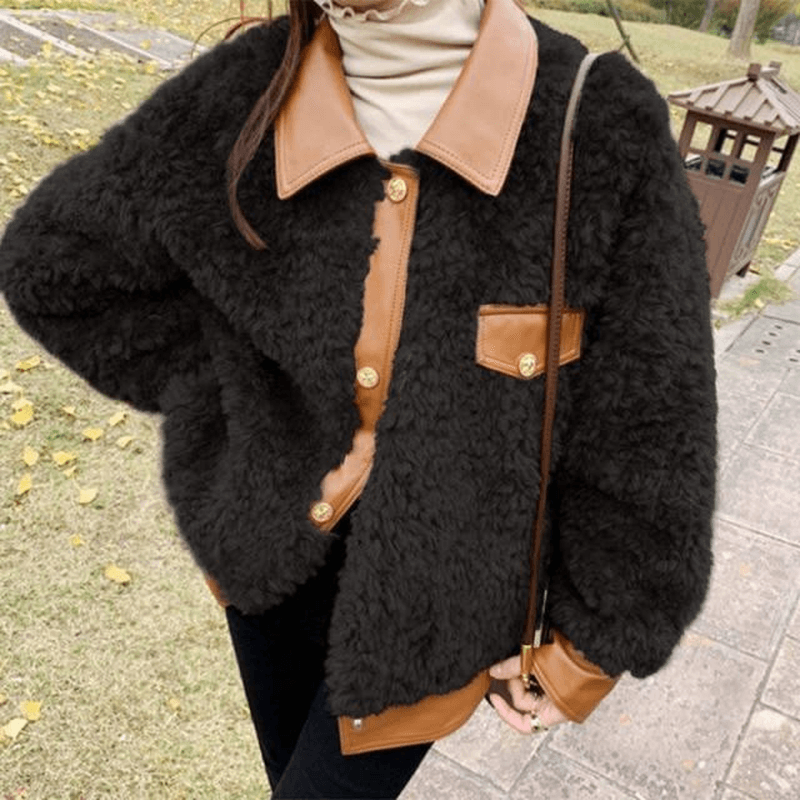 Loose faux fur top, view 6 - MRSLM