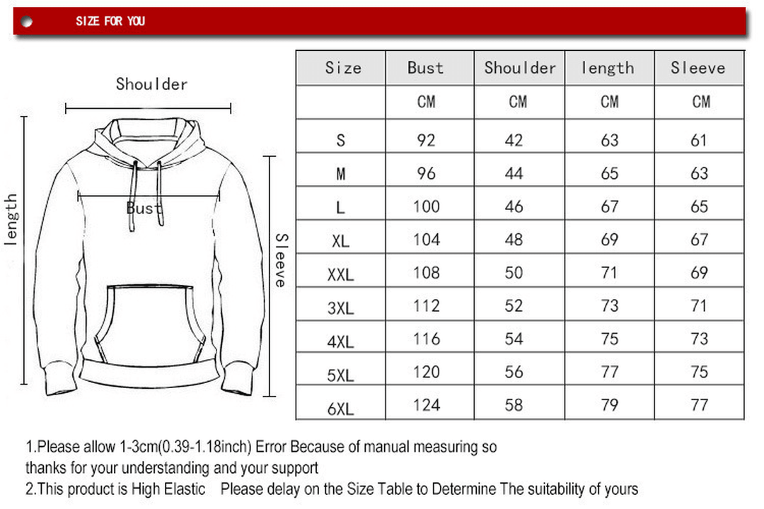 3D Digital Printing Fashion Hoodie Pullover Sweater - MRSLM