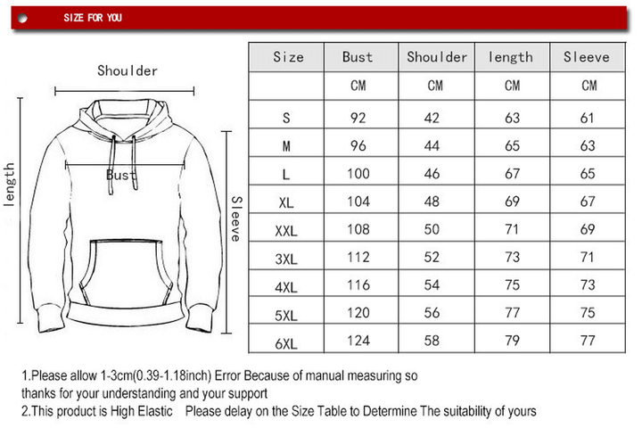 3D Digital Printing Fashion Hoodie Pullover Sweater - MRSLM