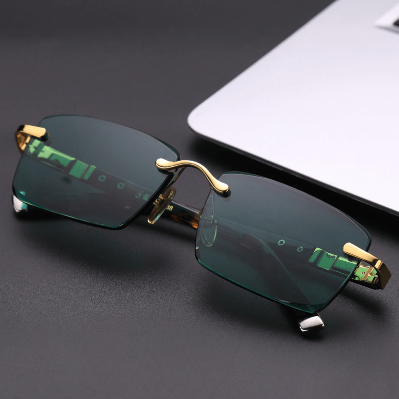 dark green crystal lens sunglasses - MRSLM