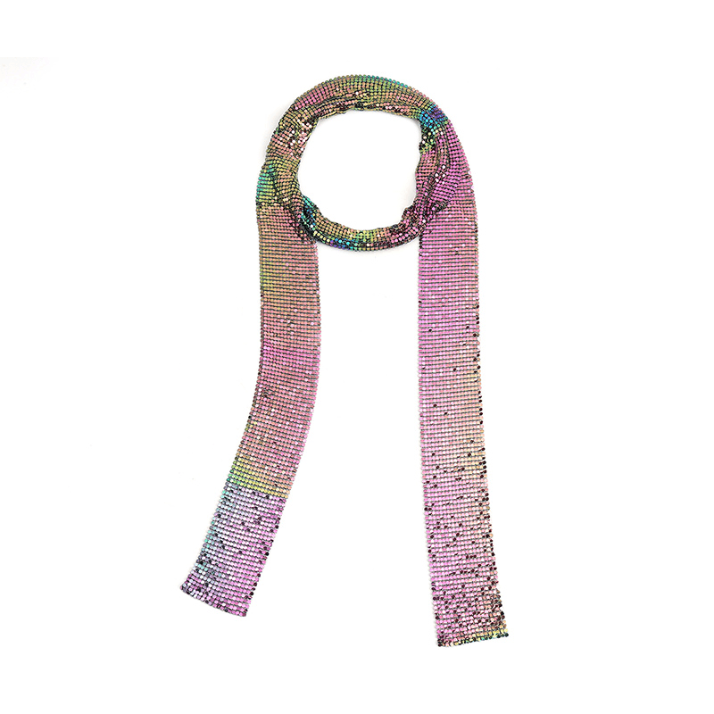 unisex alloy geometric sequin necklace, view 3 - MRSLM