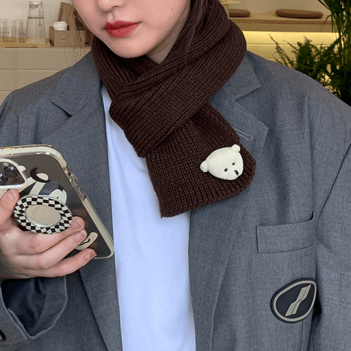 Knitted plain scarf - MRSLM