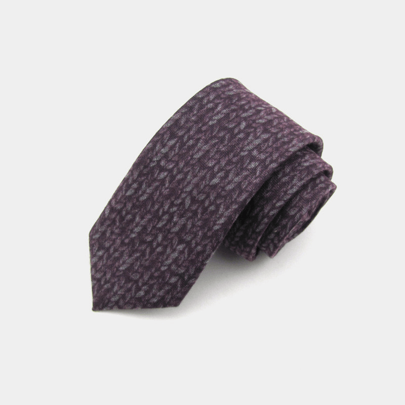 slim striped flannel tie, view 19 - MRSLM