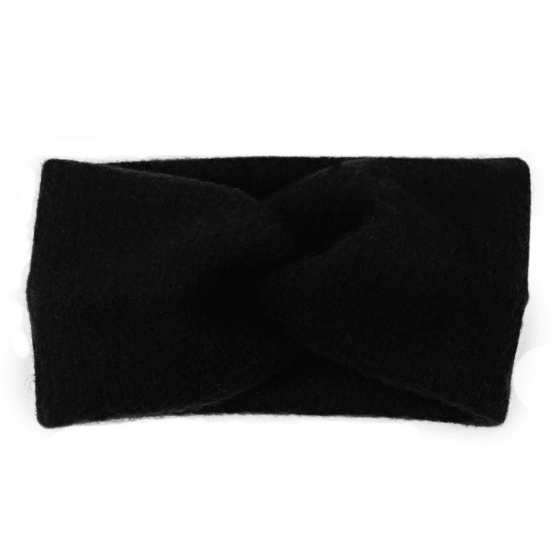 wide cross knitted bowknot headband, view 5 - MRSLM