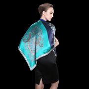 ladies printed silk scarf, view 5 - MRSLM