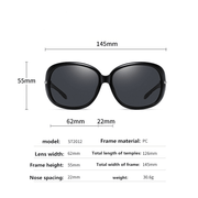 women's classic big frame sunglasses, view 7 - MRSLM