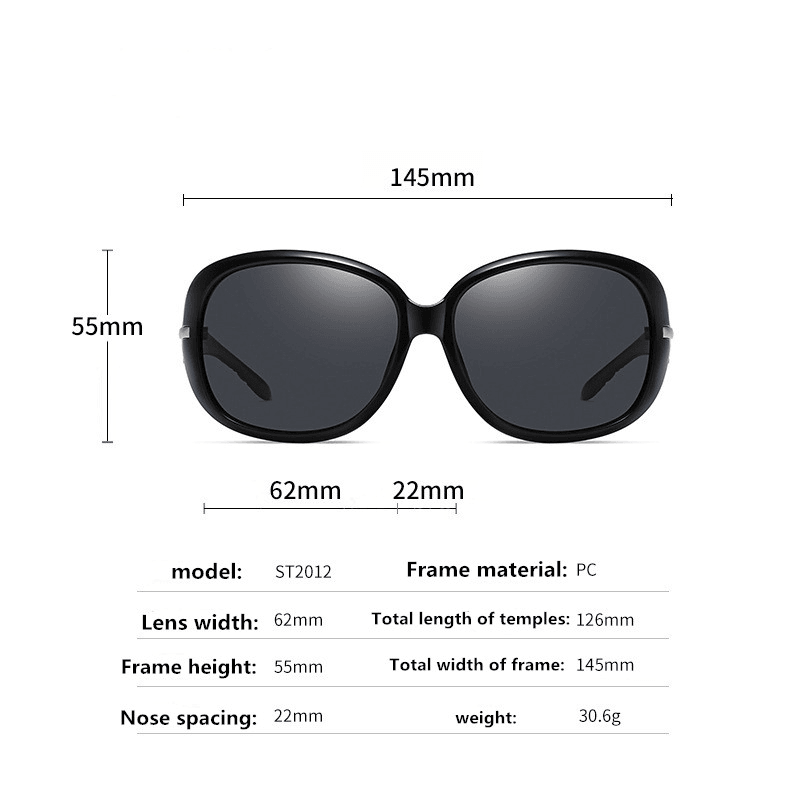 women's classic big frame sunglasses, view 7 - MRSLM