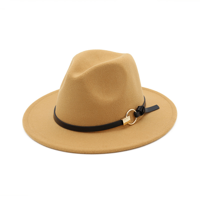Wool felt jazz hat with belt, view 3 - MRSLM