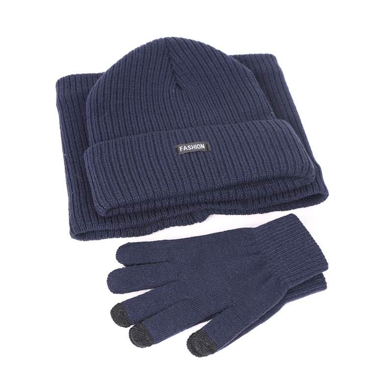 Men's and Women's Knitted Set Autumn and Winter Thickening