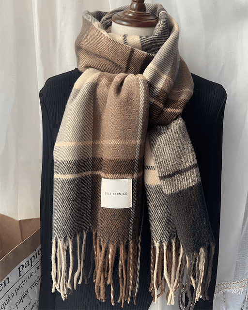 women's thick tassel shawl scarf - MRSLM