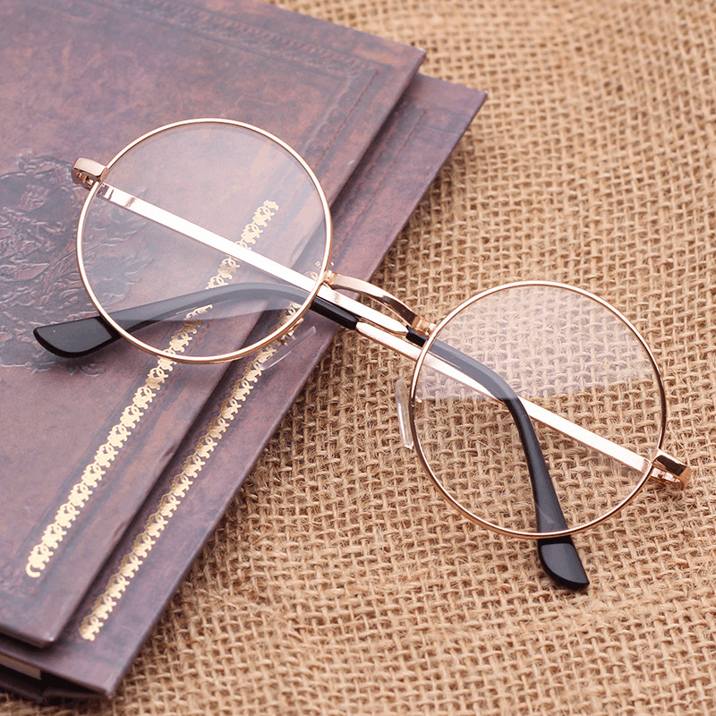 unisex round metal decorative glasses - MRSLM