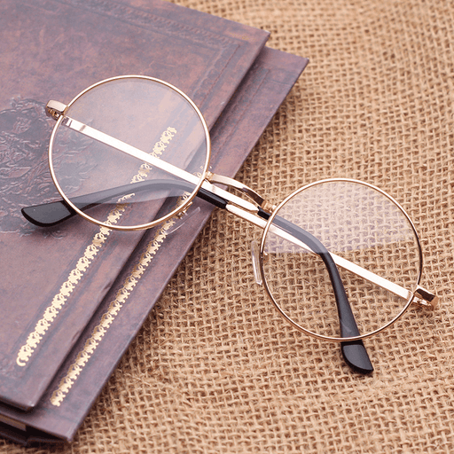 unisex round metal decorative glasses - MRSLM