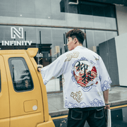 japanese summer printed cardigan shirt - MRSLM