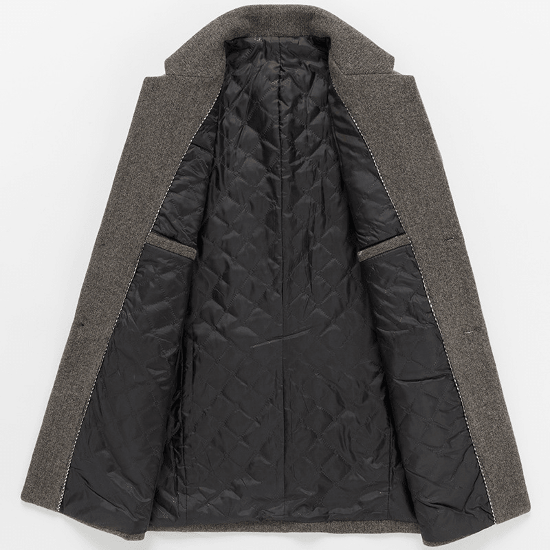 men's mid-length wool coat, view 3 - MRSLM