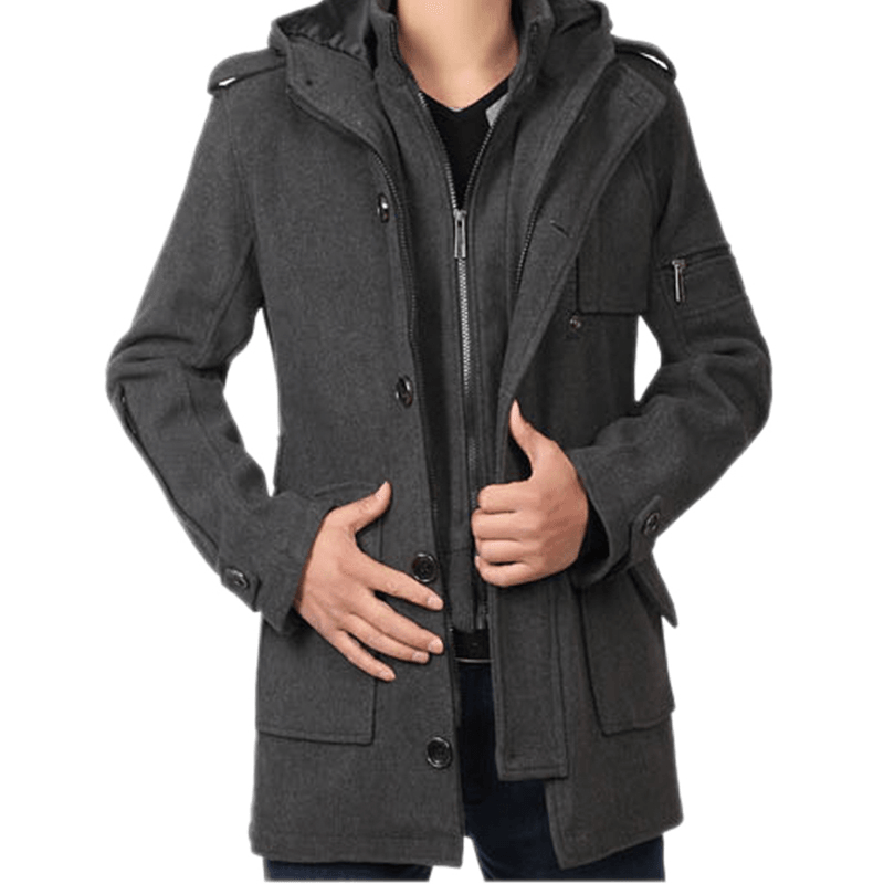 men's winter mid-length slim windbreaker, view 2 - MRSLM