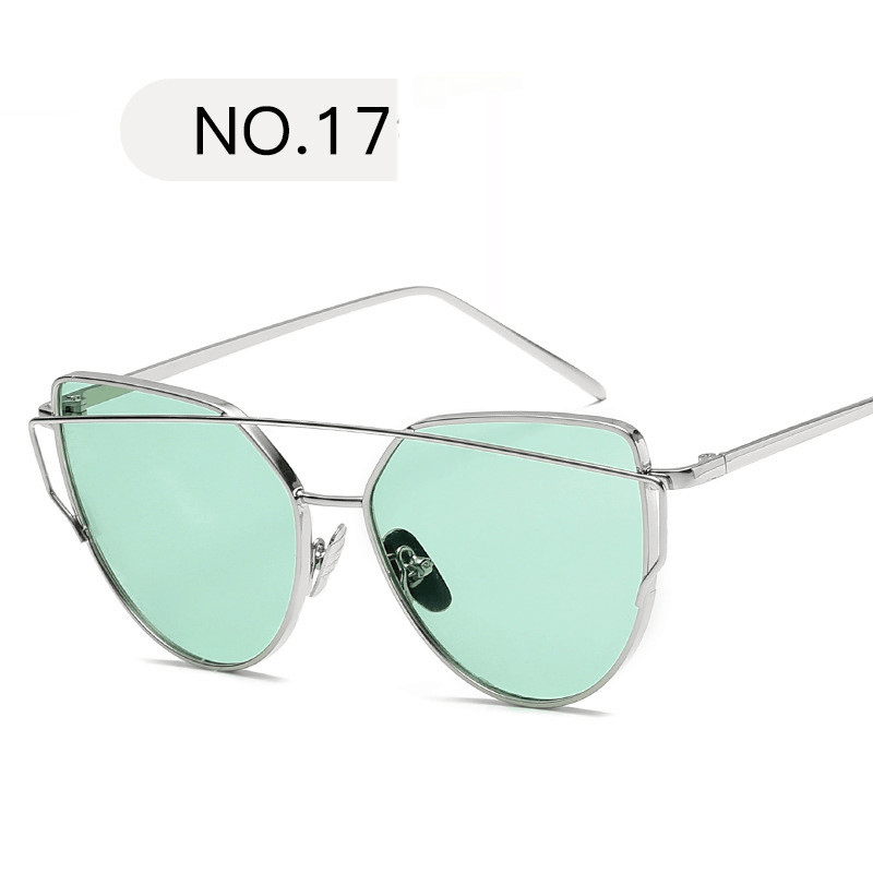Design Mirror Rose Gold Vintage Cateye Fashion Sun Glasses Lady Eyewear - MRSLM