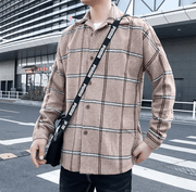 Men's retro woolen plaid coat, view 7 - MRSLM