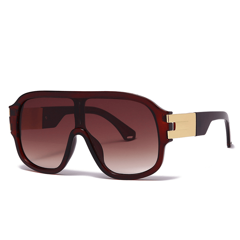 Fashion One-Piece Sunglasses Tortoiseshell Outdoor Sports