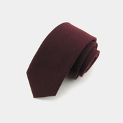 slim striped flannel tie, view 18 - MRSLM