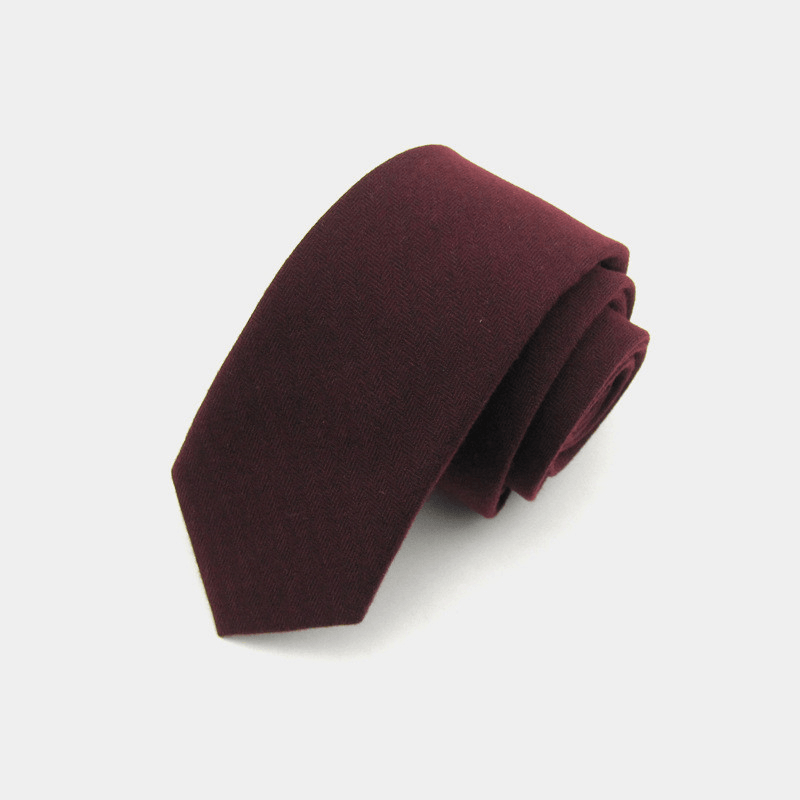 slim striped flannel tie, view 18 - MRSLM