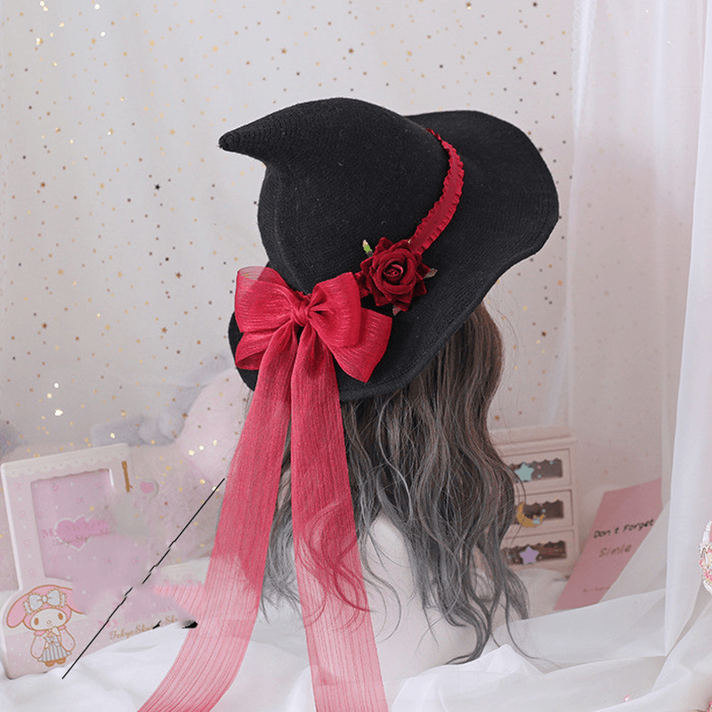 Halloween witch hat with bow, view 3 - MRSLM