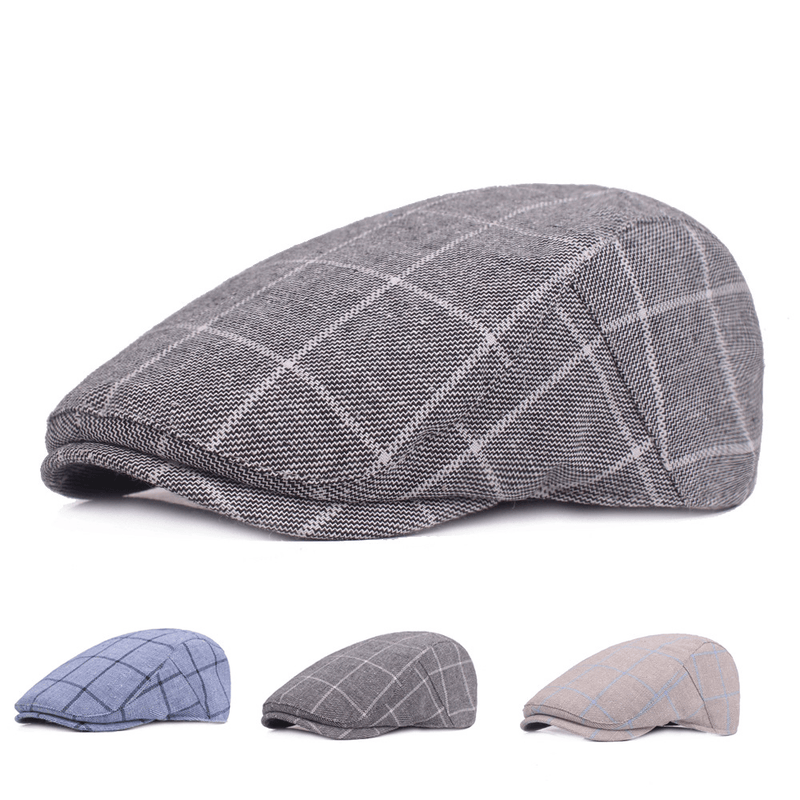 Men's cotton plaid cap - MRSLM