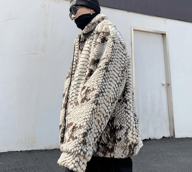 plus velvet thick floral coat, view 2 - MRSLM
