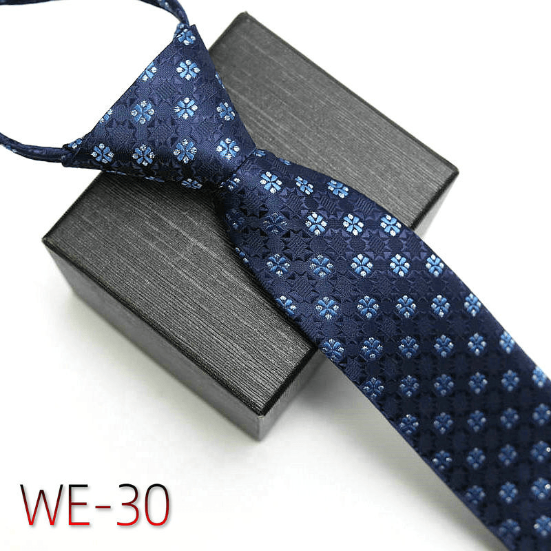 Men's striped polyester silk tie, view 30 - MRSLM