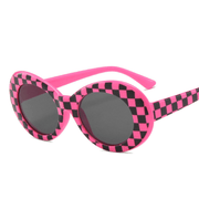 oval frame colorful sunglasses, view 3 - MRSLM
