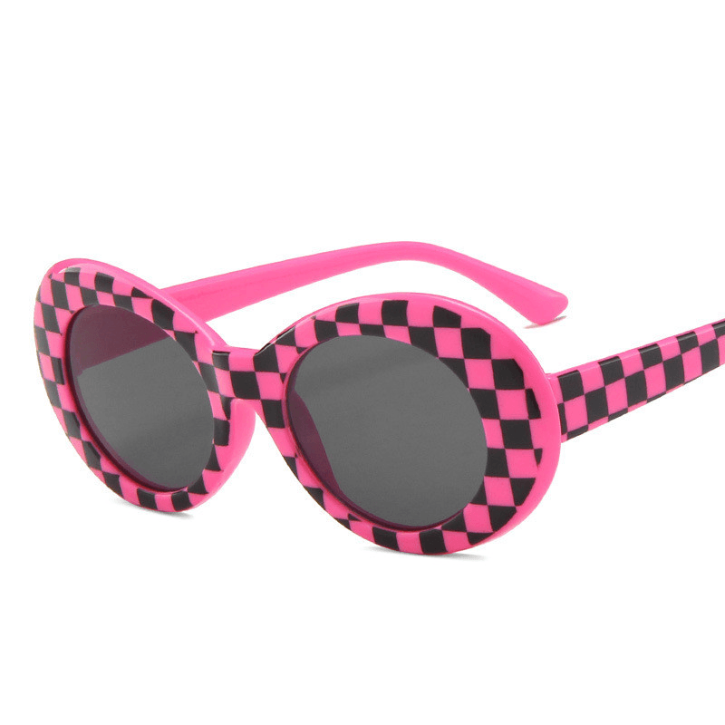 oval frame colorful sunglasses, view 3 - MRSLM