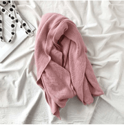pure color knitted scarf, view 7 - MRSLM