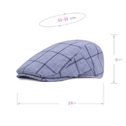 Men's cotton plaid cap, view 6 - MRSLM