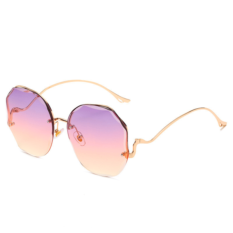 fashion round metal frame sunglasses, view 7 - MRSLM