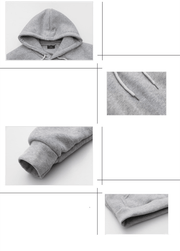 Casual Men'S Loose Long-Sleeved plus Fleece Sweater - MRSLM