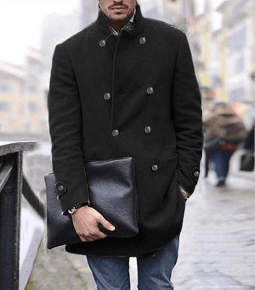 men's mid-length lapel coat - MRSLM